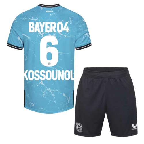 Fotbalové Dres Bayer Leverkusen Odilon Kossounou #6 Dětské Alternativní 2023-24 Krátký Rukáv (+ trenýrky)